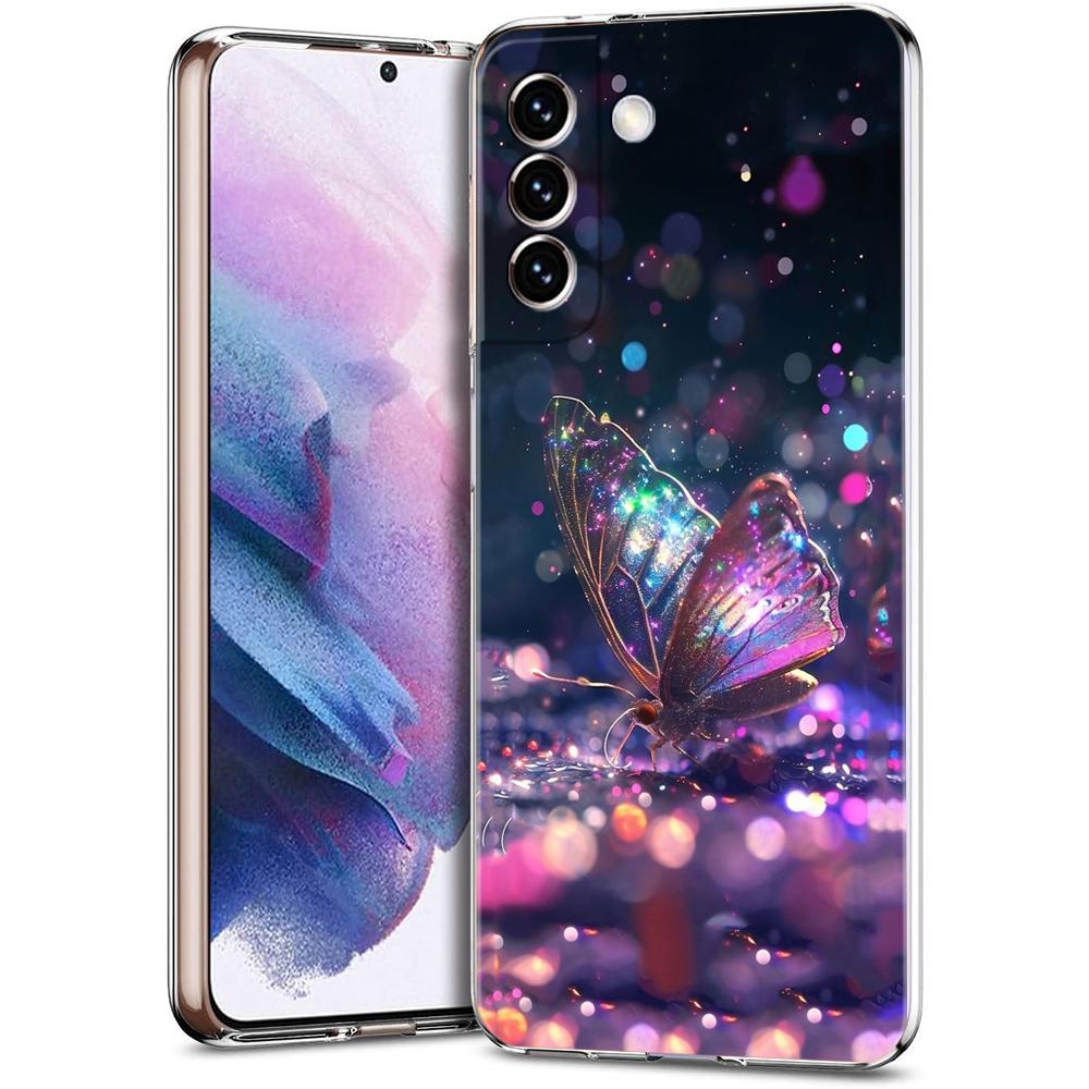 

Luxury Butterfly Glitter Clear Transparent for Samsung Galaxy S24 S23 S22 S20 S21 FE Ultra S24 S23 S10 S10E S9 Plus Phone Case Samsung S9 Plus