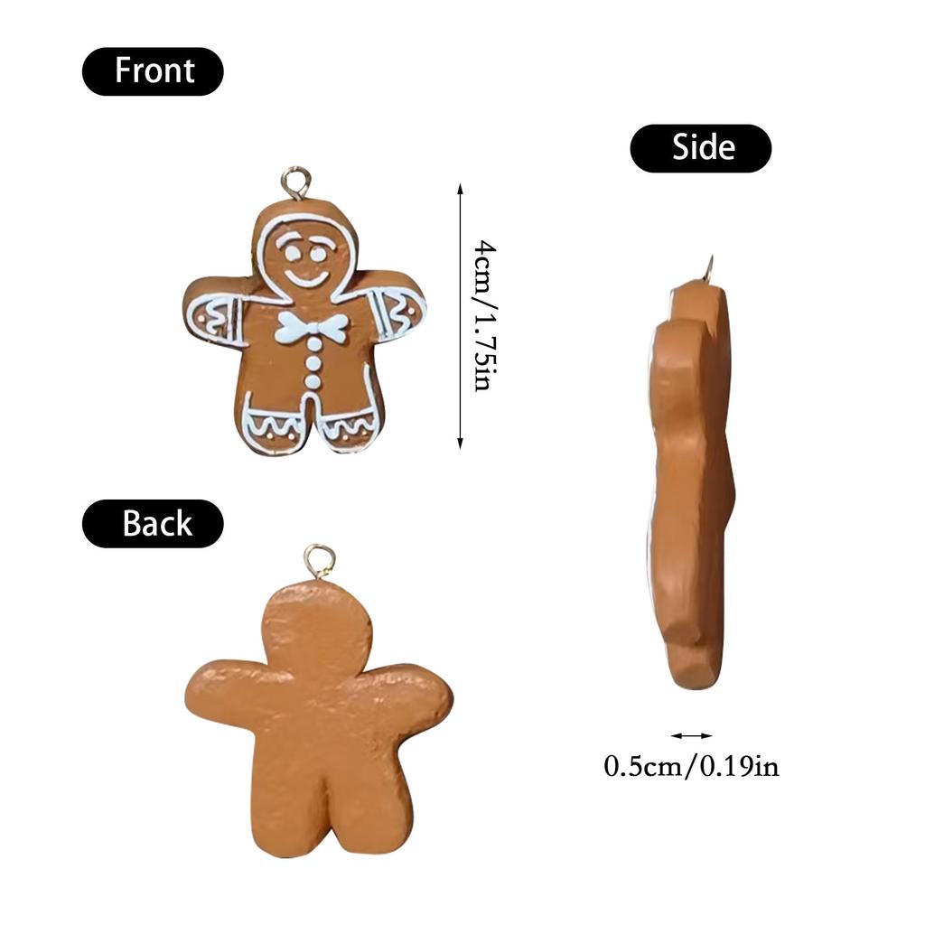 3D 6-pc Christmas Resin Ornament Pendant With Festive Atmosphere