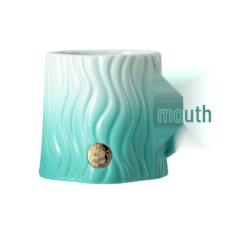 Taza de Cerámica Estampada con Raya Verde de Starbucks