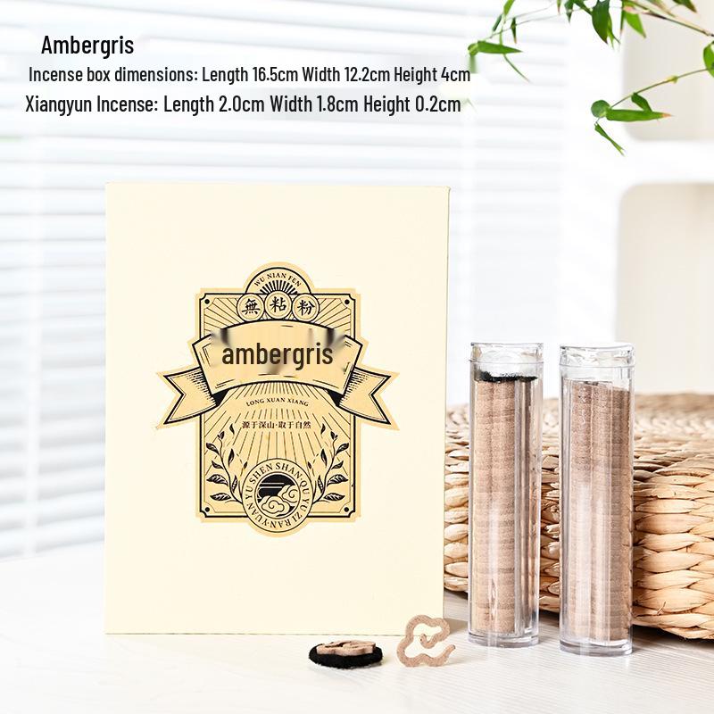 Non-Stick Incense Gift Set: 42 Pieces of Little Auspicious Cloud Agarwood, Lignum Vitae, Sandalwood, Ambergris, and Pinecone Small Coil Incense.