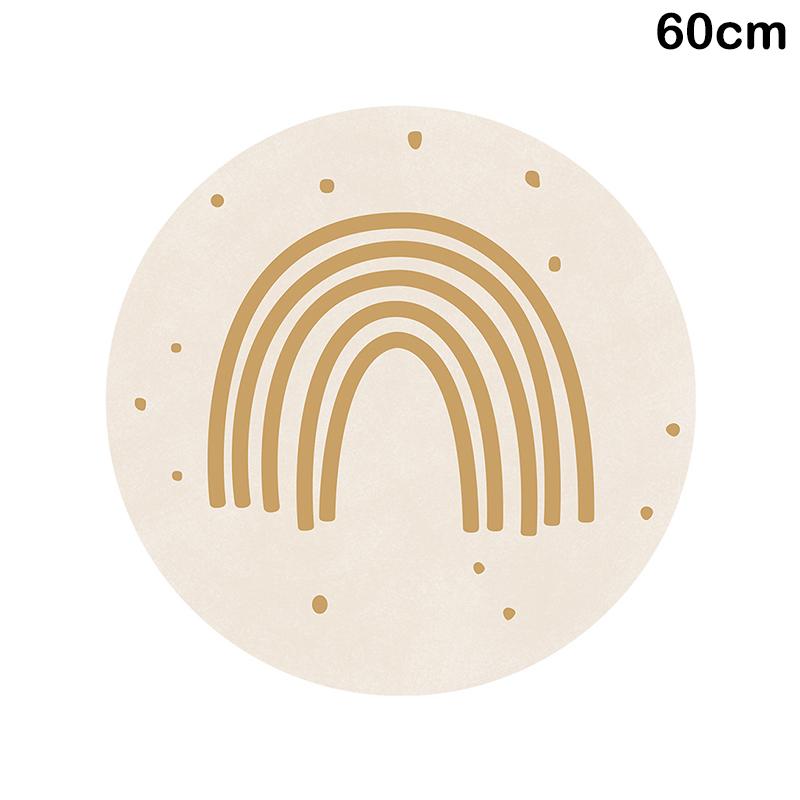 Rainbow Fluffy Carpet For Living Room With Tasselsl White Hairy Bedroom Rug Baby Folding Carpet Soft Nursery Play Mat For Kids