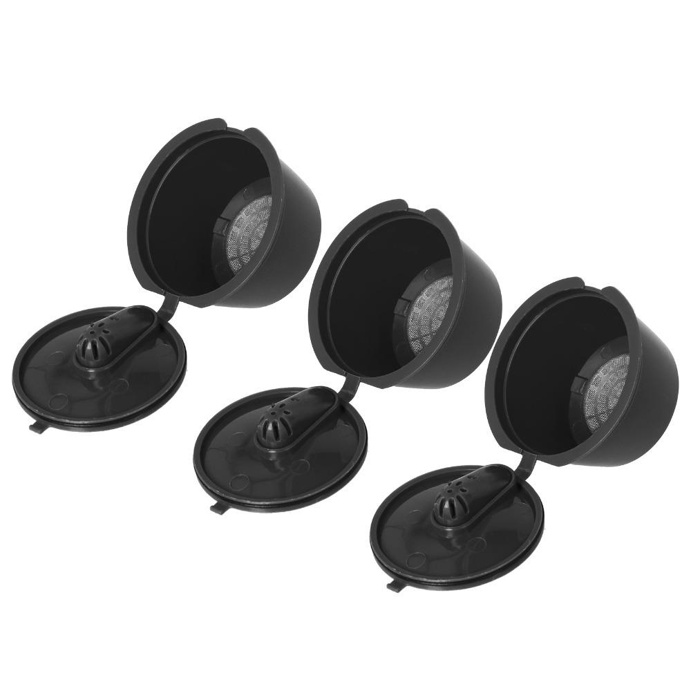 51-100ML Capacity Refillable Coffee Capsule Reusable Design Coffee Filter Set  Home Coffee Making чёрный