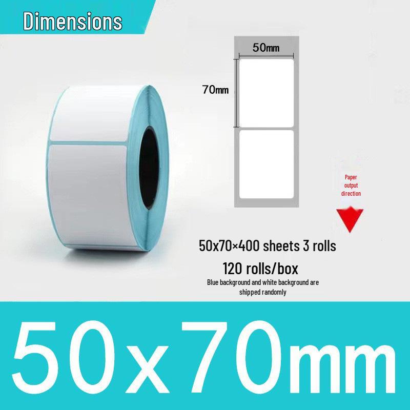 Three-Proof Thermal Label Paper 100x100mm & 70x20mm - Customizable for Label Printing