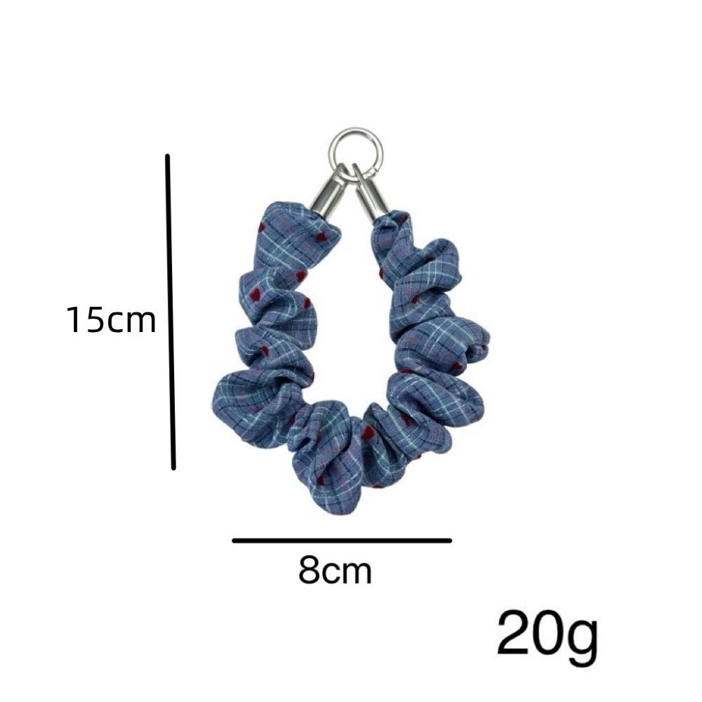 2-in-1 Scrunchie Phone Wrist Strap Stretchable Keychain Bag Charm Fabric Phone Lanyard Women