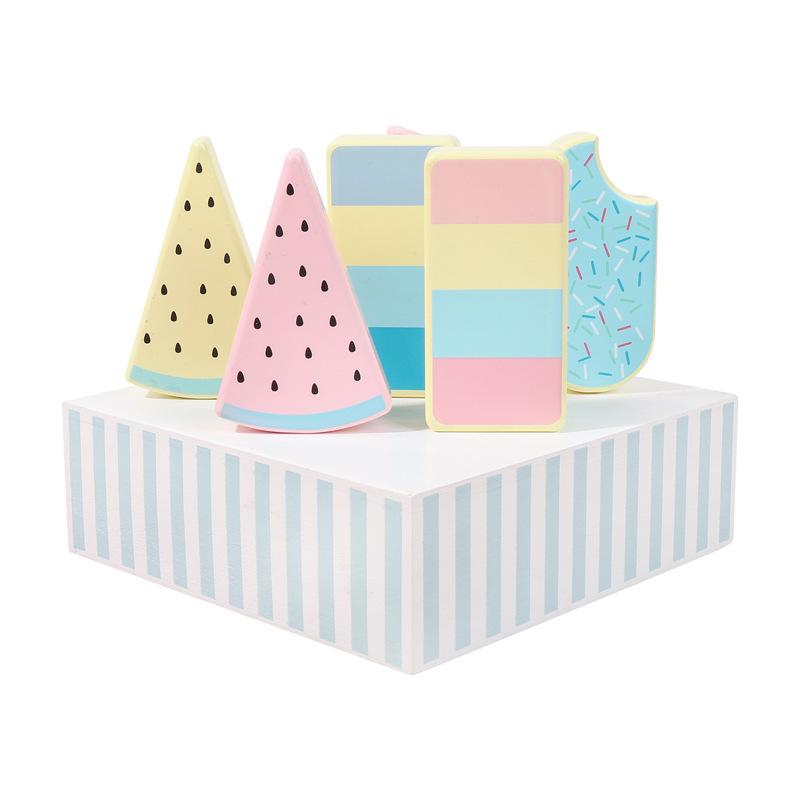 Wooden Children's Simulation Kitchen Ice Cream Car Baby Cognitive Play Toy