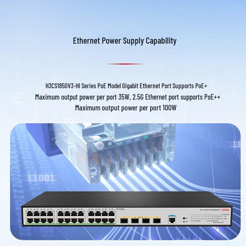 H3C S1850V3 Series 24-Port Managed PoE Network Switch