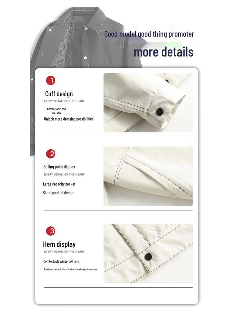 Mao Ren Men's Casual Outdoor Windproof Lapel Jacket