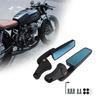 Motorcycle Scooter Rectangle Rearview Mirror Angle Adjustable Handlebar Mount Mirrors Blue Glass Rear View Mirror