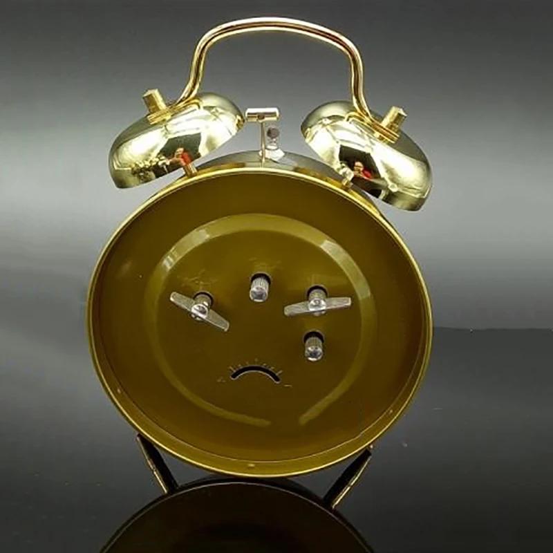 Vintage Mechanical Alarm Clock Pure Elegant Manual Watches Table Clock Metal Pure Copper Movement Minimalist Chicken Pecking Rice Bedside Clocks