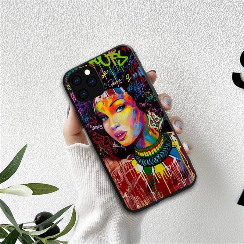 

Чехол для телефона Doodle black women fashion girl для iPhone 12 11 13 7 8 6 s plus x xs xr pro max mini shell iphone13promax