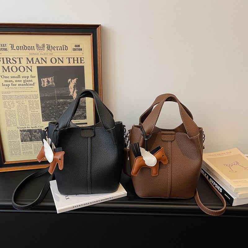 Měkká kožená taška Módní trendy barevně sladěná kabelka, Tote bag, Ležérní taška přes rameno