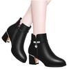 Short Boots Children 2025 Autumn and Winter New Mother Martin Boots Middle Heel Women's Leather Shoes Short Boots