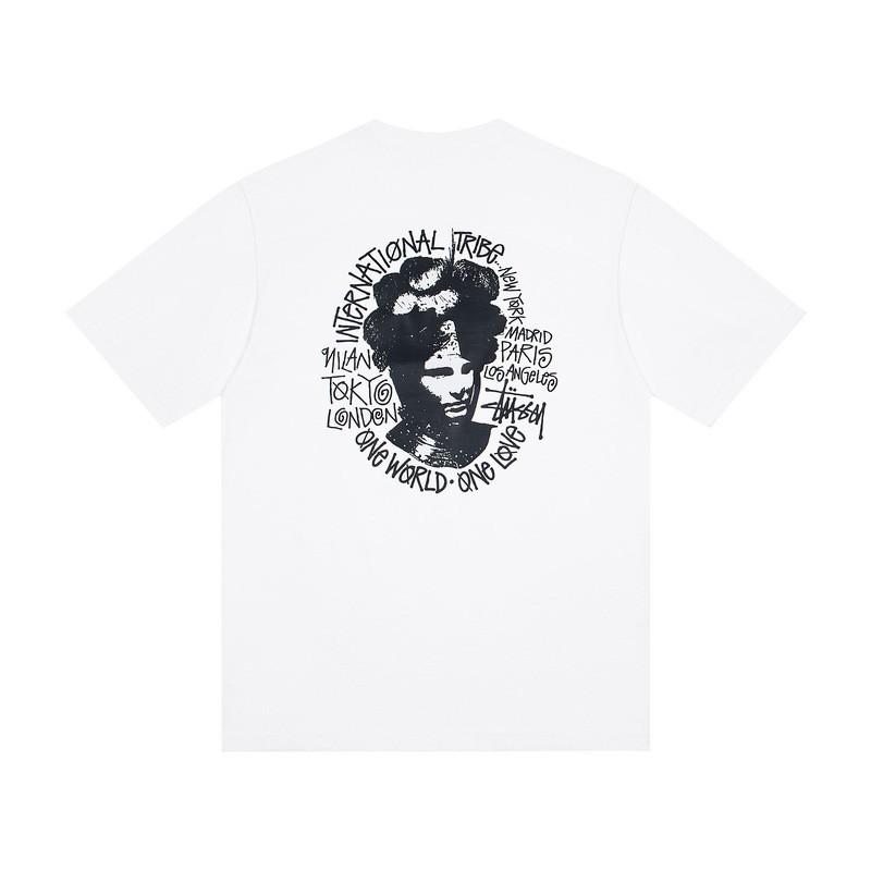 Camiseta de Algodón Unisex de Corte Holgado con Estampado de Letras Camiseta Casual de Manga Corta para Adolescentes y Adultos