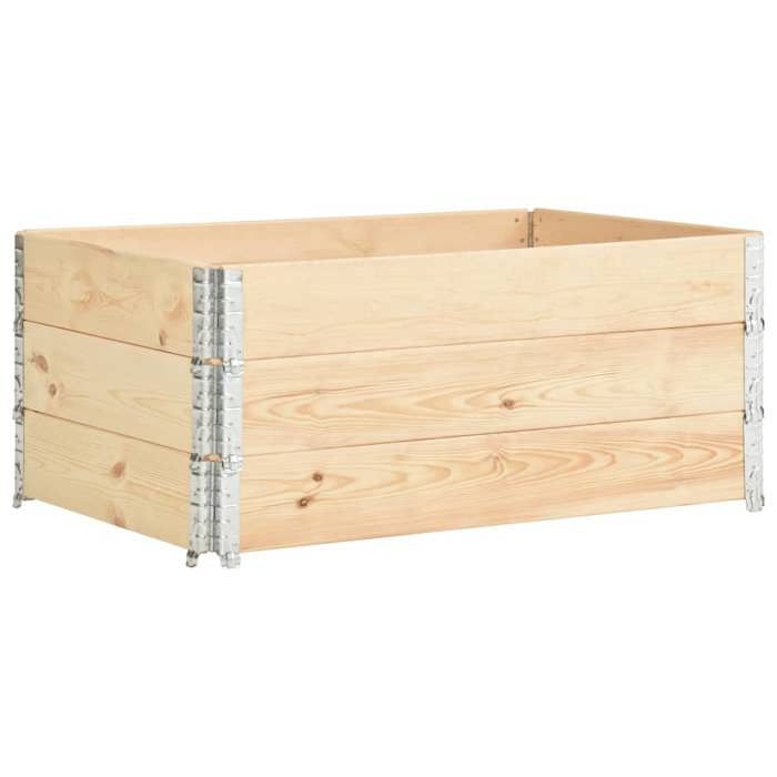 Jardinières surélevées - vidaXL - 3 pcs - Bois de pin massif - 100x150 cm - Empilables et pliables