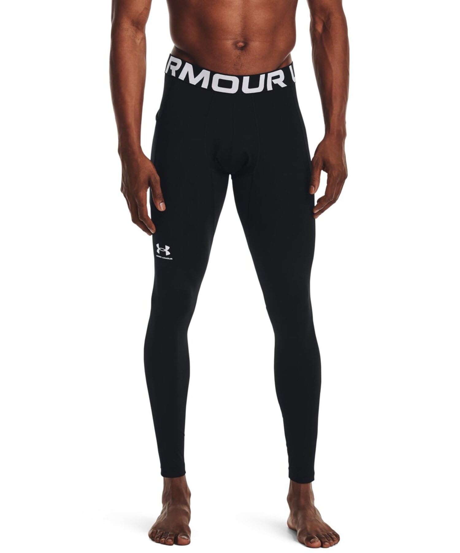 

[Under Armor] Тренировочный базовый слой UA Cold Gear Armor Leggings мужские черные белые M