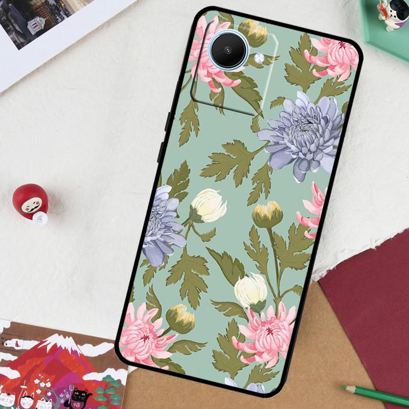 

Чехол Chrysanthemum Для Realme 14 Pro Plus 13 10 11 12 GT 6 5 6T GT7 Pro C61 C55 C53 C51 C21Y C25S C67 C75 Realme GT 6T
