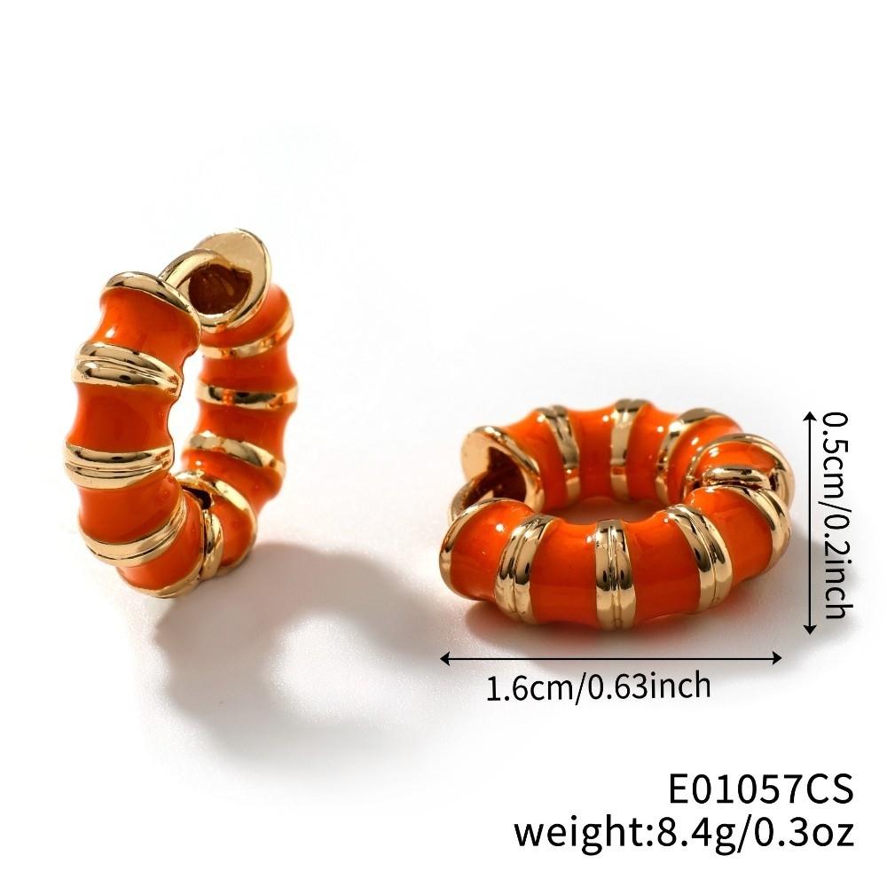 Bohemia Korean Style Earrings Simple Hoop Ear Buckle Cute Round Small Hoop  Wedding