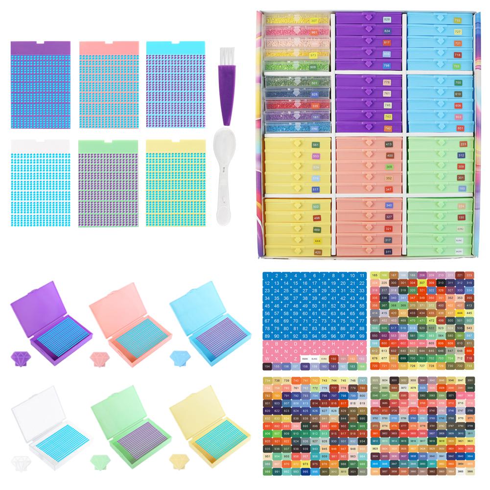 5D DIY Diamond Painting Tray with Spoon & Brush Diamond Painting Tool Tray Diamond Painting Storage Containers Trays for Adults