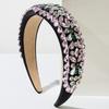 Luxurious Colorful Crystal Headband Teardrop Gemstone Padded Hairband Baroque Chunky Headpiece Statement Hair Accessories