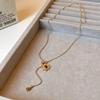 Long Sunflower Tiger Eye Stone Pendant Necklace for Womens Accessories 2025 New Sweater Chain Necklace Light Luxury Jewelry