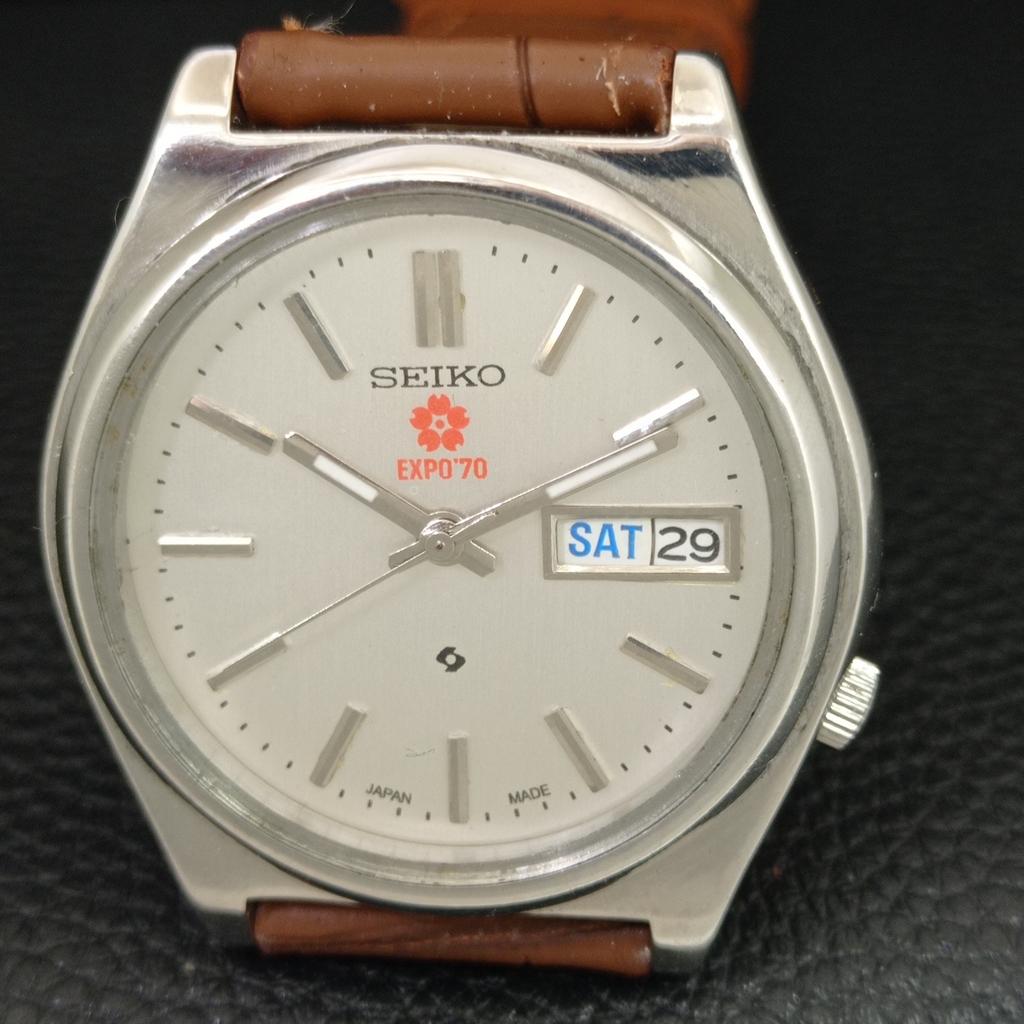 VINTAGE SEIKO EXPO 70 AUTOMATIC 7S26A JAPAN MENS SILVER DIAL WATCH a708730-1
