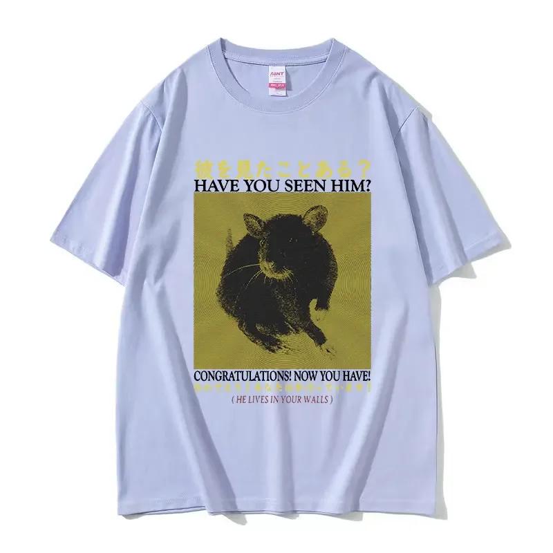 

Japanese Rat Have You Seen Him Funny Graphic T Shirts Men Women O-Neck Fashion Short Sleeve T-shirt Cotton Oversized Tshirt 4XL
