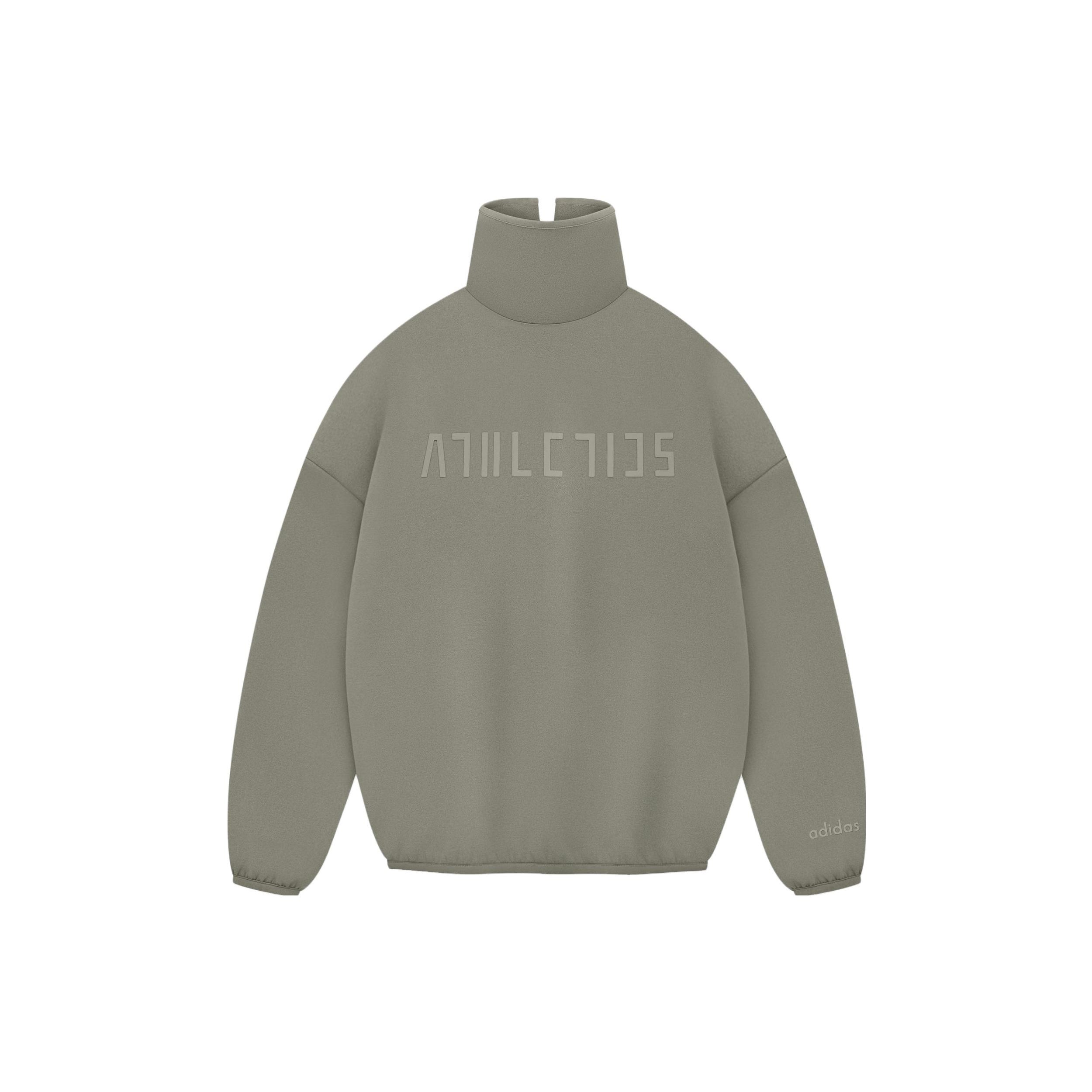 

Fear Of God X Adidas Athletics FW23 Double-Sided Logo Mock Neck Knit Sweater Women Sweater Clay IY0942 L