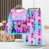 New Demon Hunters Children's Pajamas Long Sleeve Cartoon Girls Babies Middle and Older Children's Loungewear Set