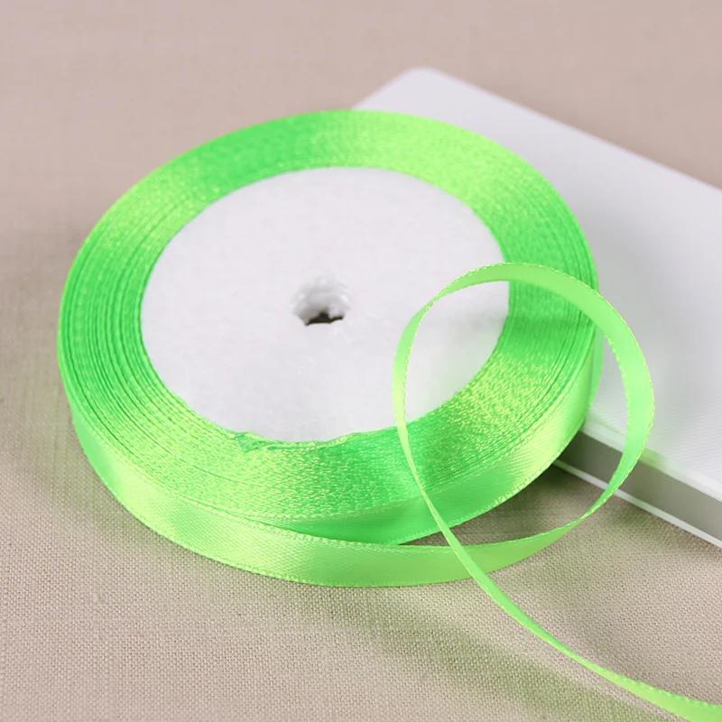 10mm Satin Ribbons DIY Wedding Birthday Party Artificial Silk Roses Crafts Supplies Sewing Acces Scrapbooking Material 25Yards