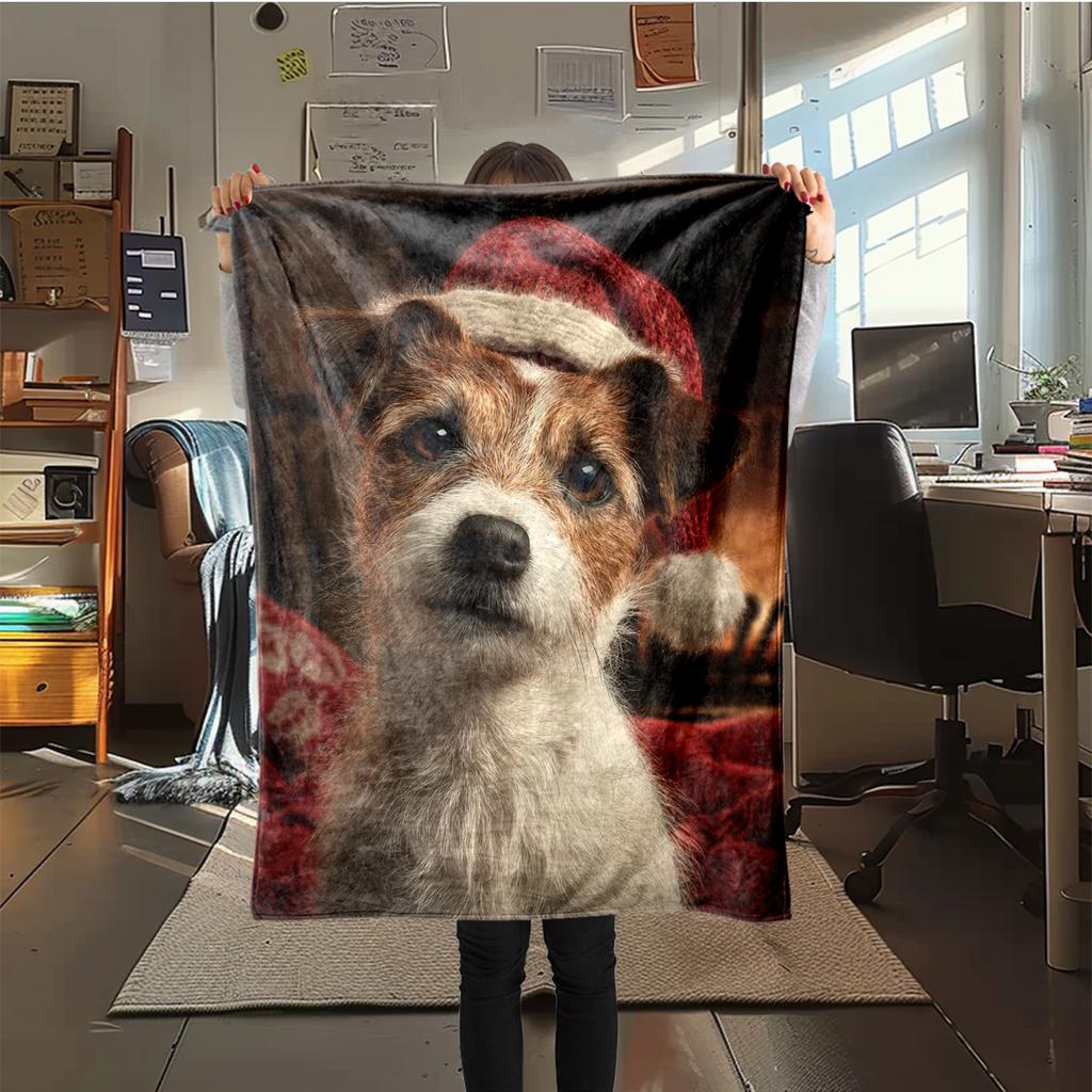 1 ks Flanelová deka s kresleným potiskem, Vysoce kvalitní, Pohodlná pro všechna roční období, Domácí dekorace, Teplo a pohodlí, Perfektní jako vánoční dárek k narozeninám