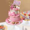 Pink Castle Princess Cake Topper with Stars - Perfect for Girls' Birthday Parties