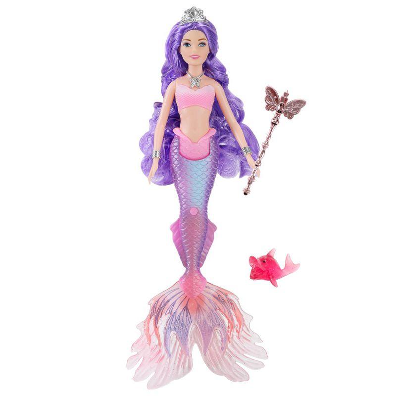 Mermaid Dolls Music Lighting Kids Toys Colorful Doll Body Pink Blue Red Purple Hair Miniature Accessories For Children DIY Game