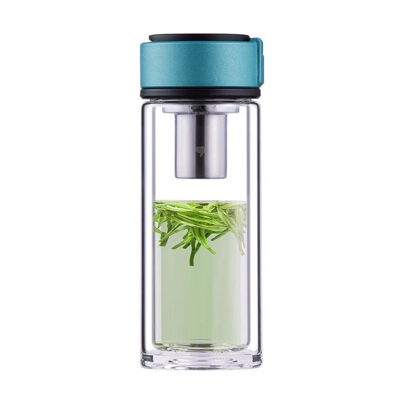 WANXIANG Double-Layer Glass Sport and Tea Infuser Bottle