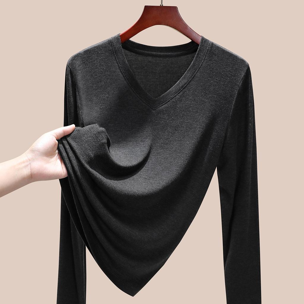 [Tencel + Sheep Wool] Bottom shirt women's thin inner with new slim top