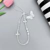 Cartoon Pearl Bowknot Phone Lanyard Anti-lost Detachable Love-heart Butterfly Phone Keychain Phone Chain Wrist Strap