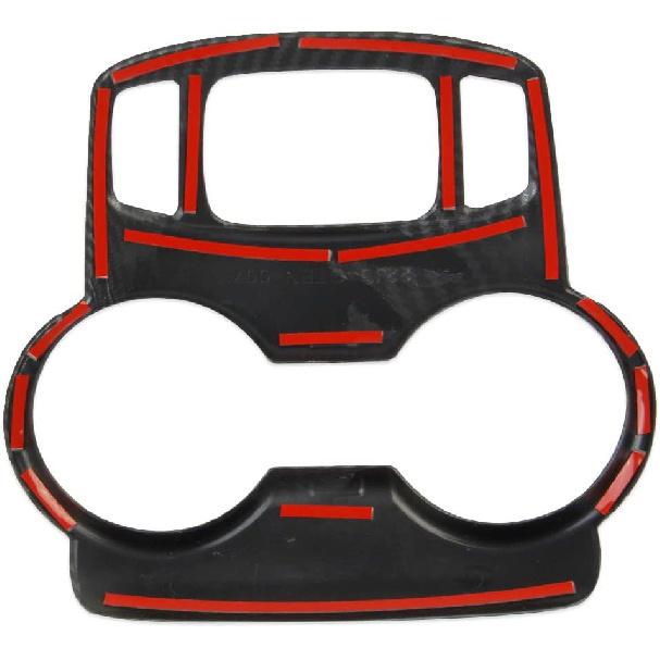 Korlot Carbon Fiber Center Console Cup Holder Knob Button Panel Cover Trim for GMC Terrain 2018-2024