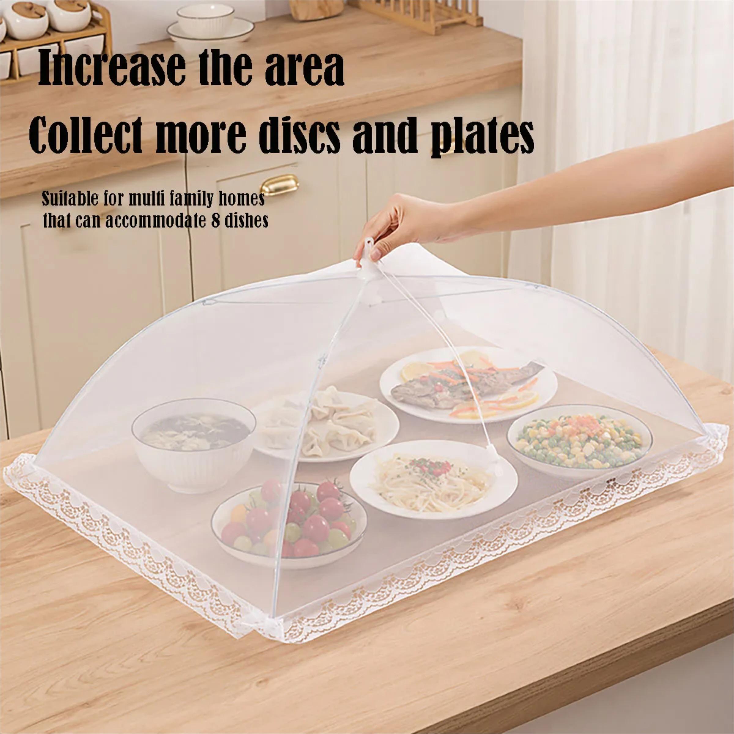 

Food Cover Mesh Folding Washable Flies Tables Cover Insect Proof Protective Dish Covers Home Kitchen Storage Accessaries 48x48x24cm