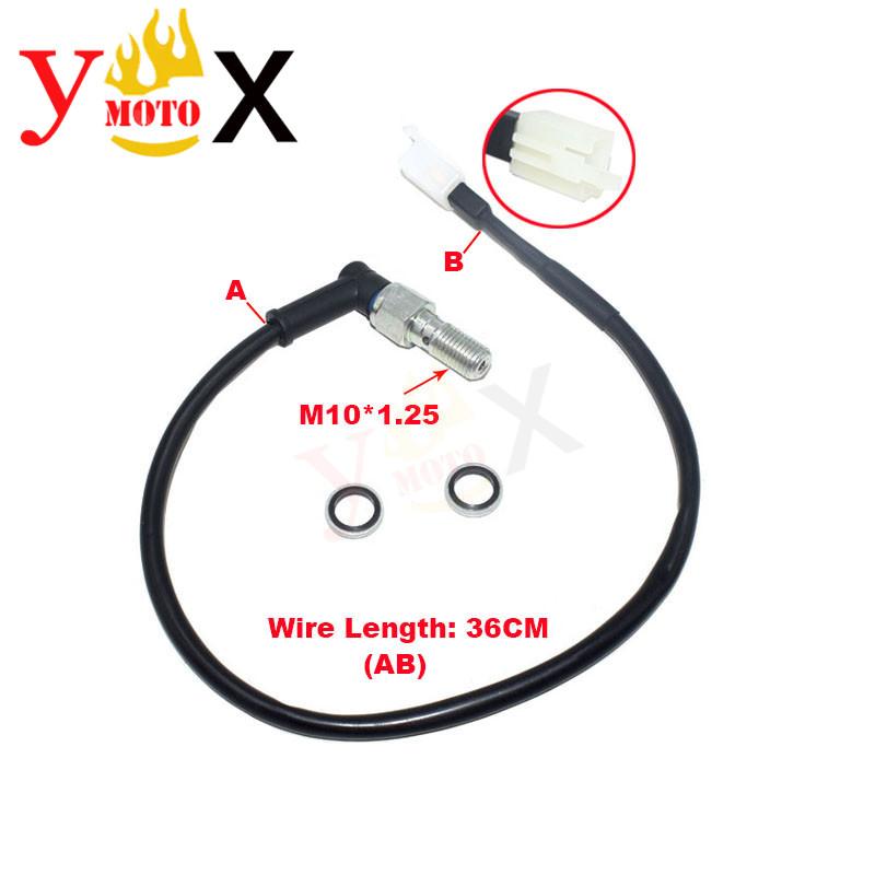 M10 1/1.25 Hydraulic Brake Pressure Rear Light Switch Hollow Bolt Brake Switch Wire For Honda CB CBR CRF CMX CTX VFR NC700 NC750