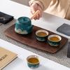 Handgeschilderde theepot Wanli Berg Rivier Kung Fu theeset Yuanshan kleine theepot zijhandvat enkele pot zwarte pottenbakkerij theezee huishoudelijk Japanse stijl