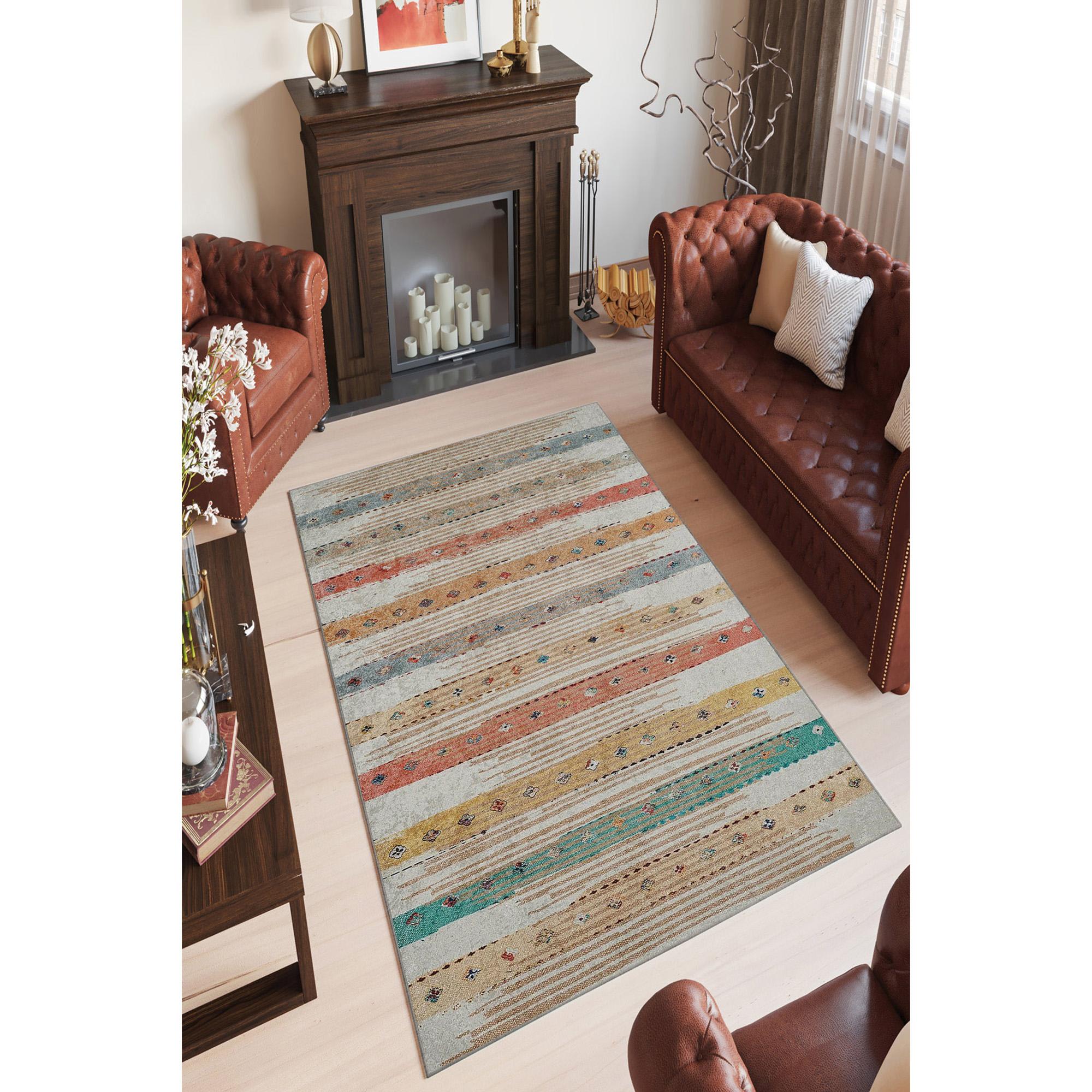 

Декоративный нескользящий ковер для гостиной с геометрическим рисунком на подкладке, особый дизайн, тонкий, моющийся ковер 40 x 60 cm кремовый