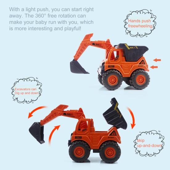 Auto Toy Polished Smoothly Innovative Plastic Children Excavator with Bucket for Child