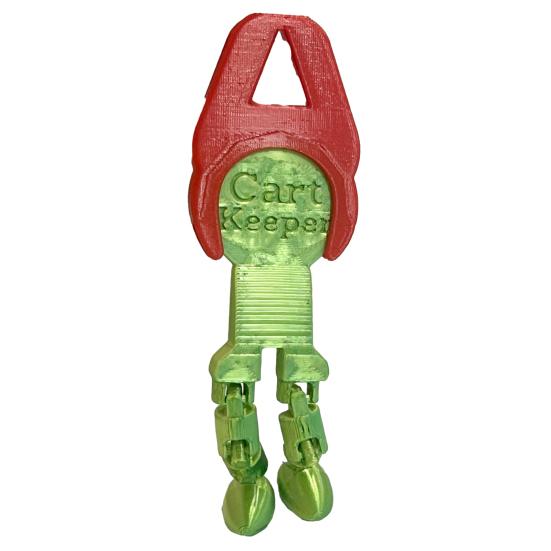 

Надрук на 3D-принтері тримач для чверті долара для візків для покупок в Aldi, тримач для 25 центів, альтернативний токен для візка для покупок, рухома прикраса зелений