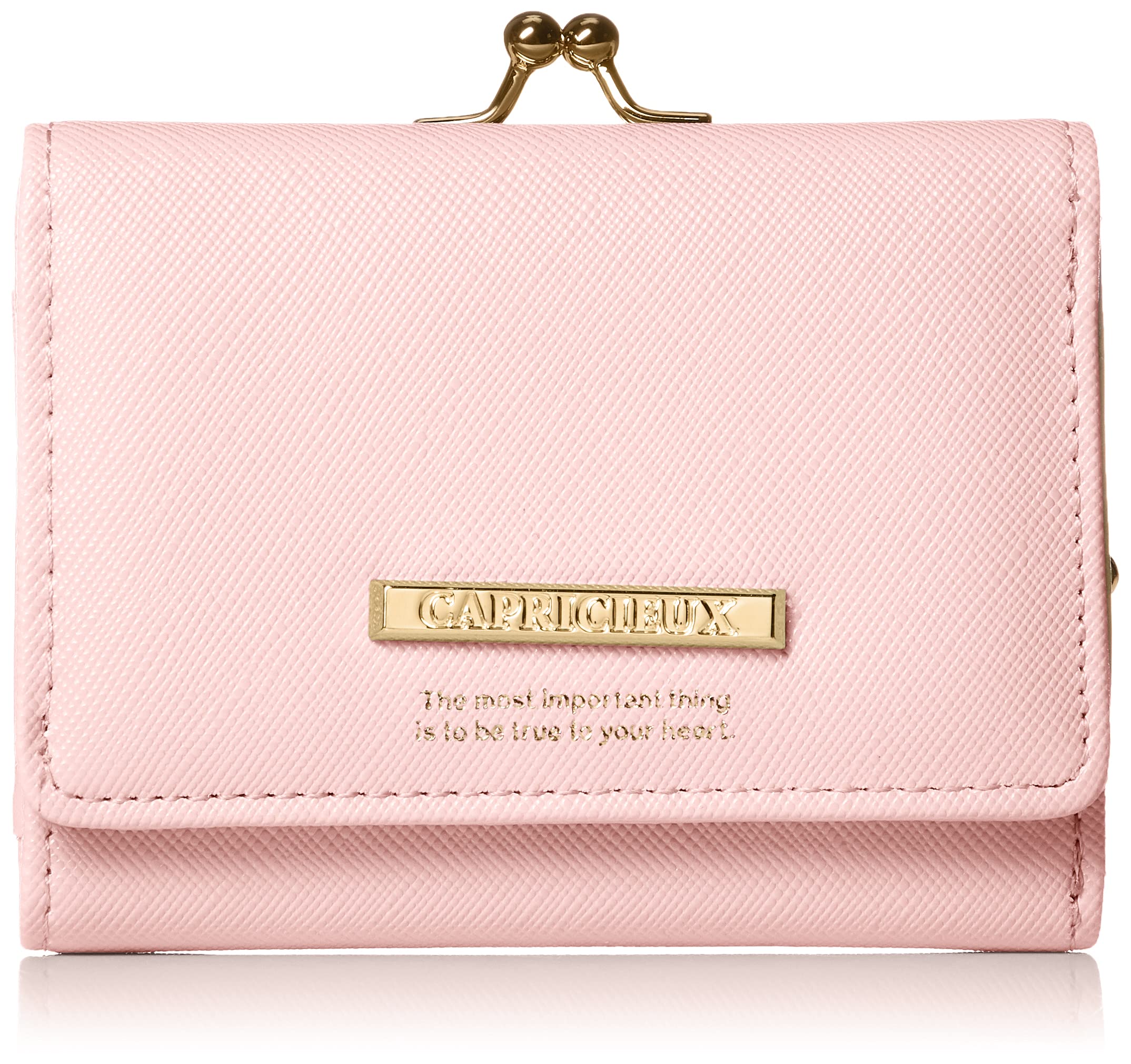 

Aldi Women s CAP24 Tri-fold Wallet with Clasp, Solid Color, Pink Gray