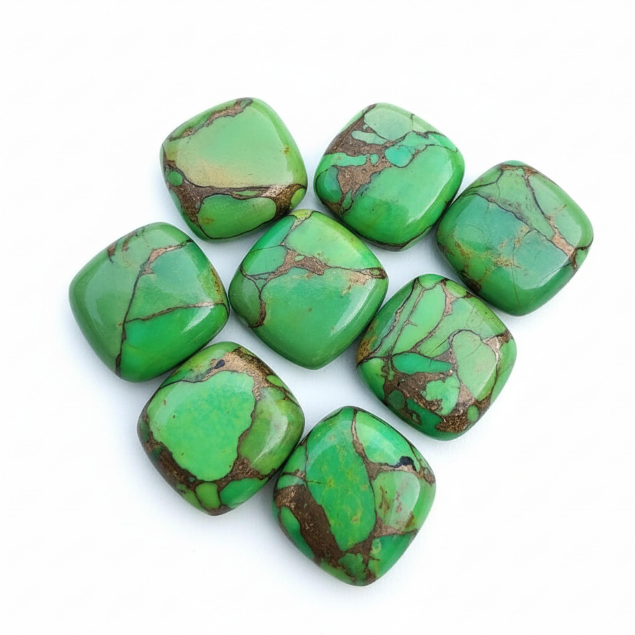 

Зеленый Медный Туркис Камень - Кабошоны Квадратной Формы Подушка - Бирюзовые Камни для Изготовления Ювелирных Изделий 5mm зелёный