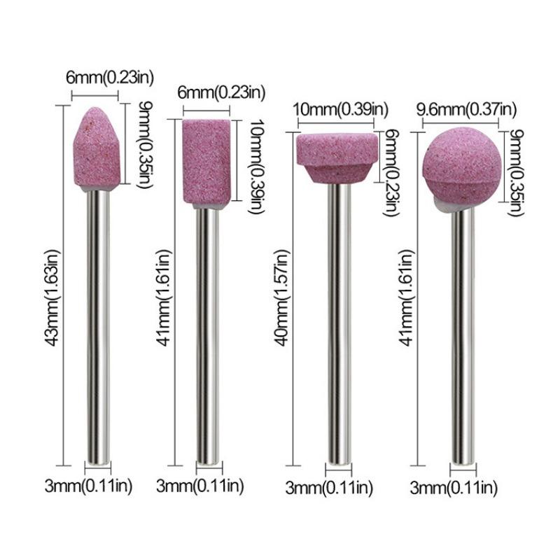 

3 шт., 4 шт. мини-флинт-бой 3 мм шлифовка и полировка, шлифовальный круг корунд шлифовальная головка Wenwan гравировка керамика нефрит шлифовка и полировка 4pcs