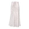 Floral Print Satin A-Line Midi Skirt Women Elegant Office Wear