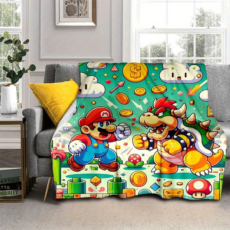 1pcSuper Mario Adventure Plush Blanket - Soft Comfortable, All-Season GiftB06015m