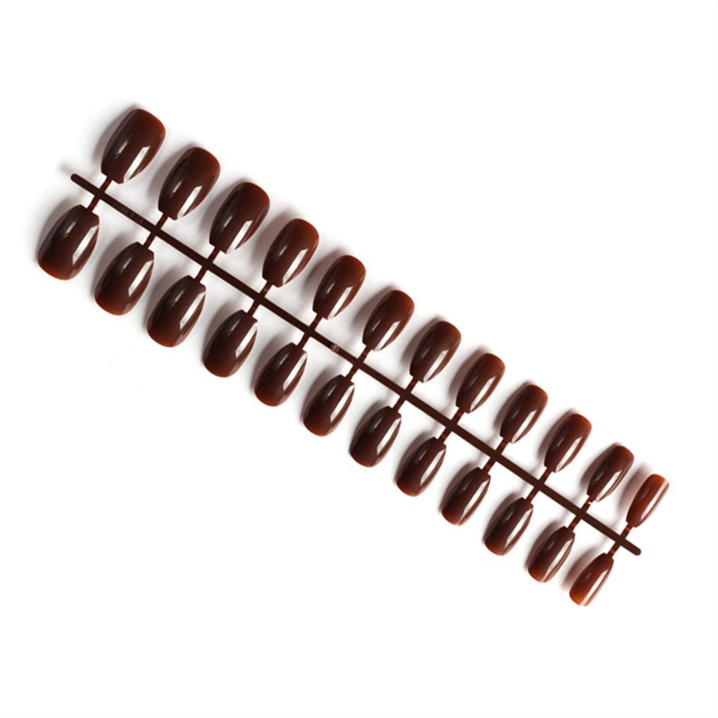 Packung mit 24 Kurzen Ballerina Sicheren Kratzfesten Sarg Falschnägeln Französischer Stil DIY Anmutige Persönlichkeit Acrylnagel