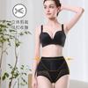 Breasted Belly Pants Women's Hip-lifting Mesh Yarn Breathable Postpartum Belly Body Sculpting Mid-waist Triangle Panties Waist