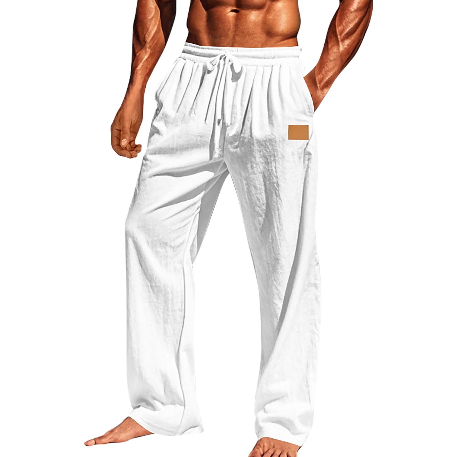 

Мужские комбинезоны, повседневные брюки с несколькими карманами и завязками, походные брюки, хлопковые саржевые брюки XXXXXL белый